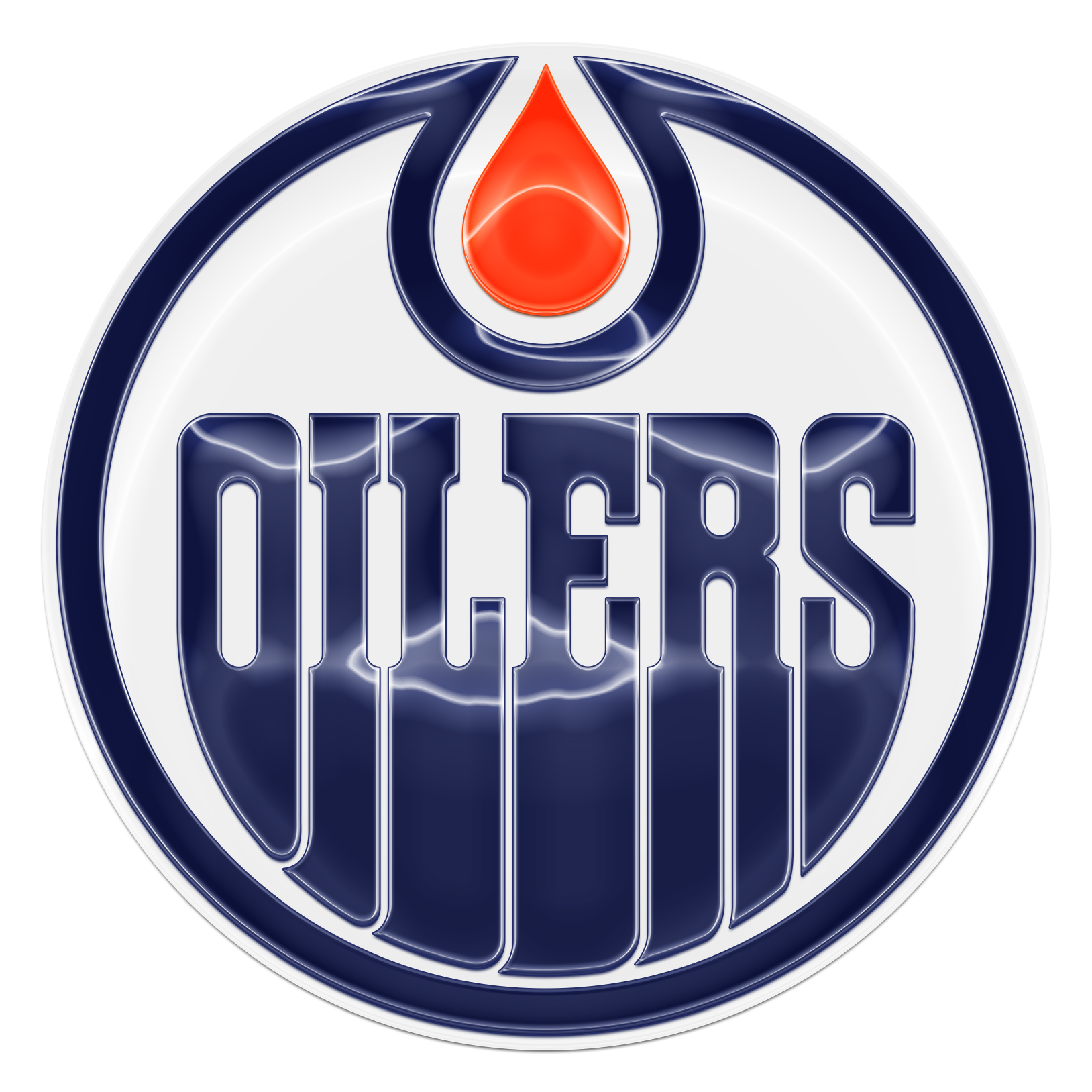 Edmonton Oilers Crystal Logo iron on paper